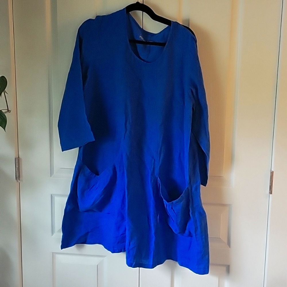 Gudrun Sjoden blue tunic with pockets